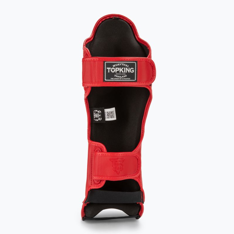 Protezioni per tibia e piede rosse Top King Pro Semi Leather 4