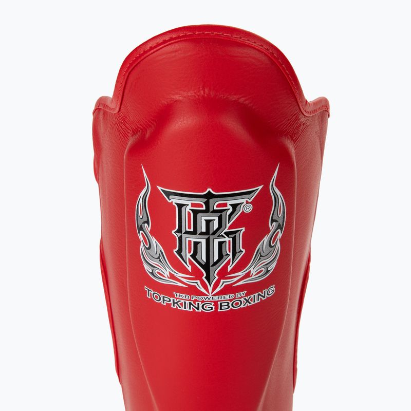 Protezioni per tibia e piede rosse Top King Pro Semi Leather 5