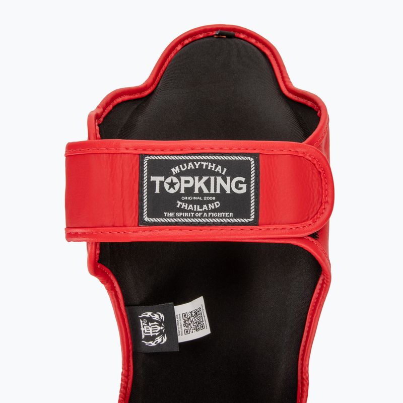 Protezioni per tibia e piede rosse Top King Pro Semi Leather 6
