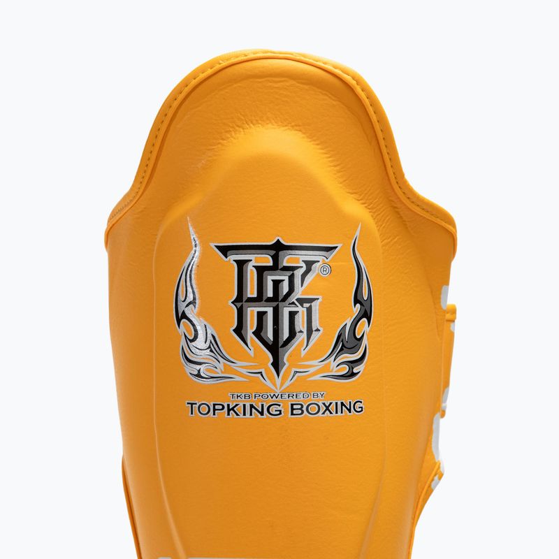 Protezioni per tibia e piede gialle Top King Pro Semi Leather 3