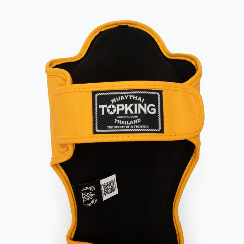 Protezioni per tibia e piede gialle Top King Pro Semi Leather 4