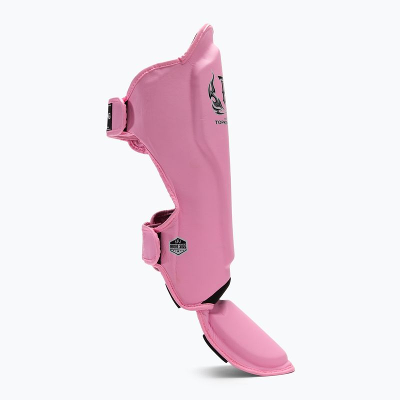 Protezioni per tibia e piede rosa Top King Pro Semi Leather 2
