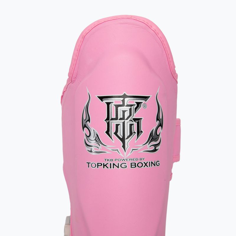 Protezioni per tibia e piede rosa Top King Pro Semi Leather 3