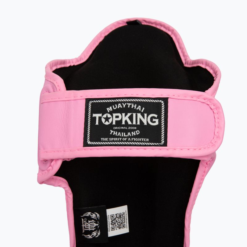 Protezioni per tibia e piede rosa Top King Pro Semi Leather 4