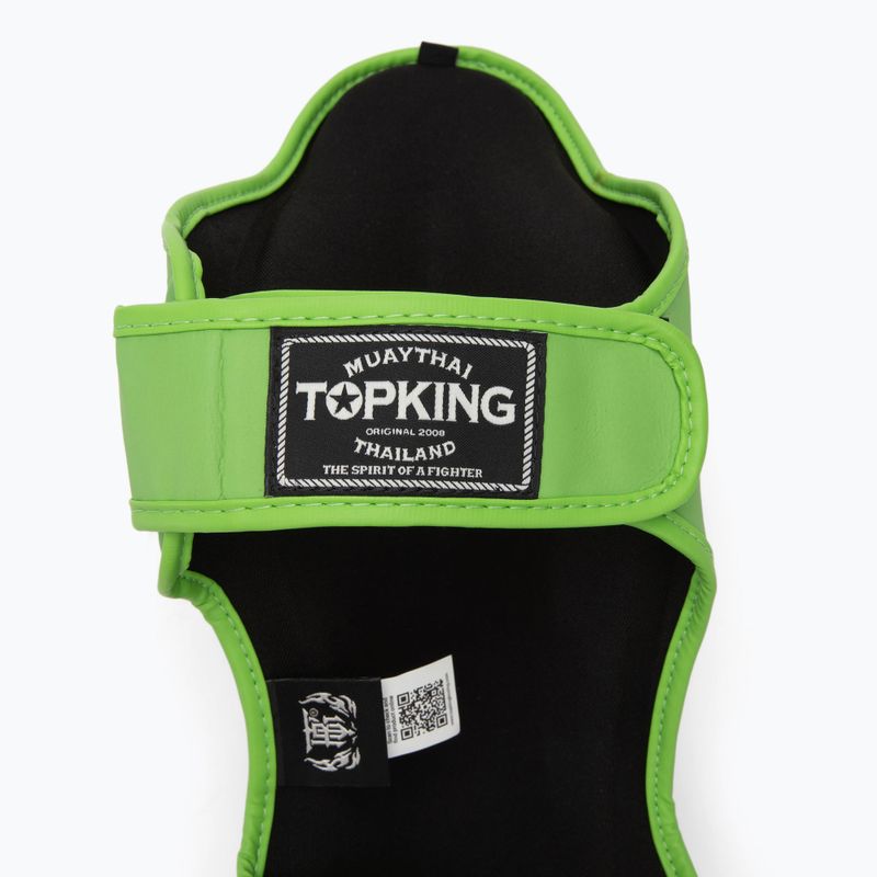 Protezioni per tibia e piede verdi Top King Pro Semi Leather 4