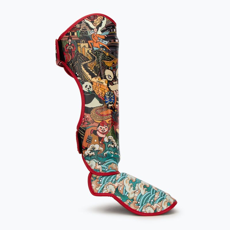 Top King Shin Guards protezioni tibia e piede Felicità cinese nero 2