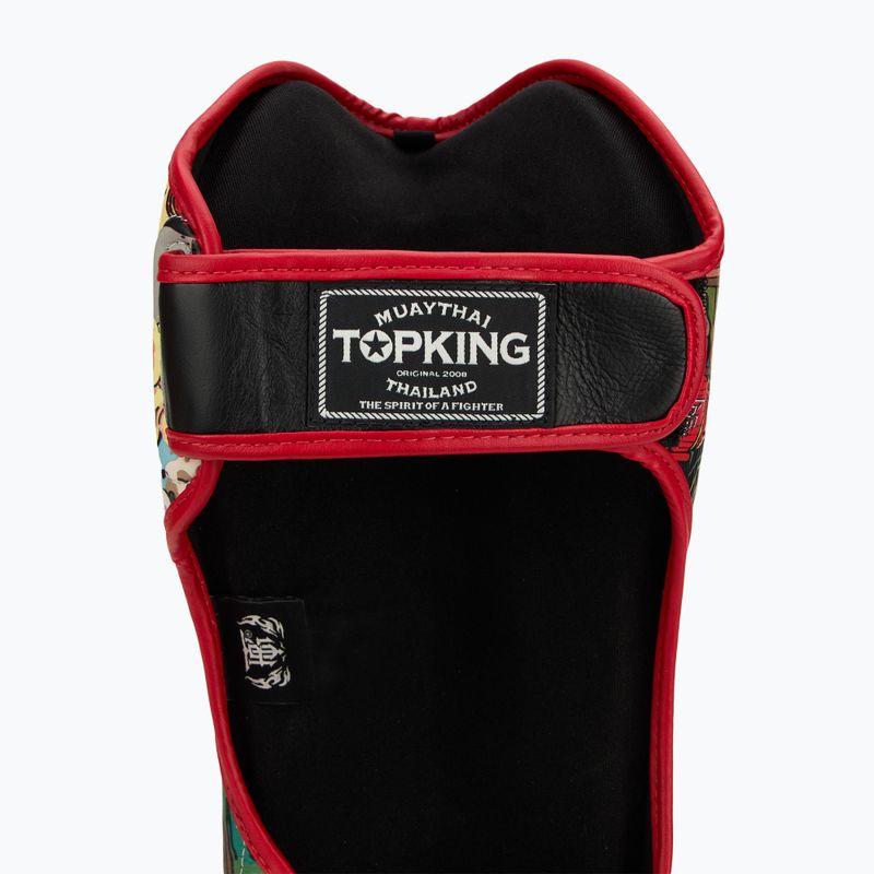 Top King Shin Guards protezioni tibia e piede Felicità cinese nero 6