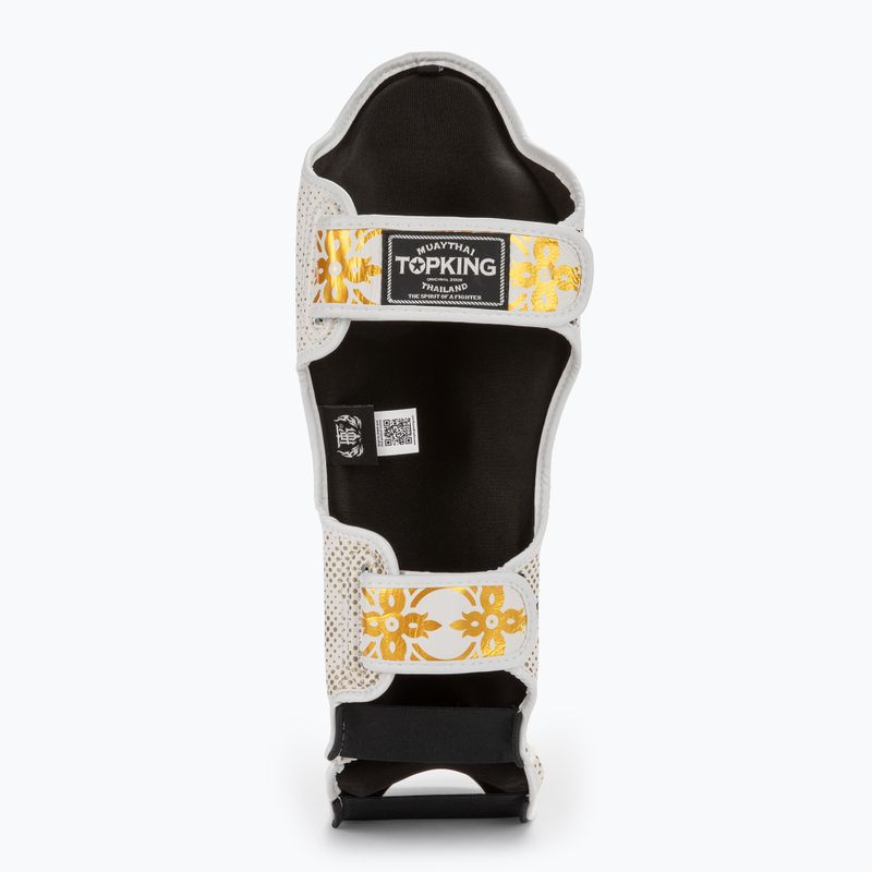 Protezioni per tibia e piede di colore bianco Top King Kanok 4
