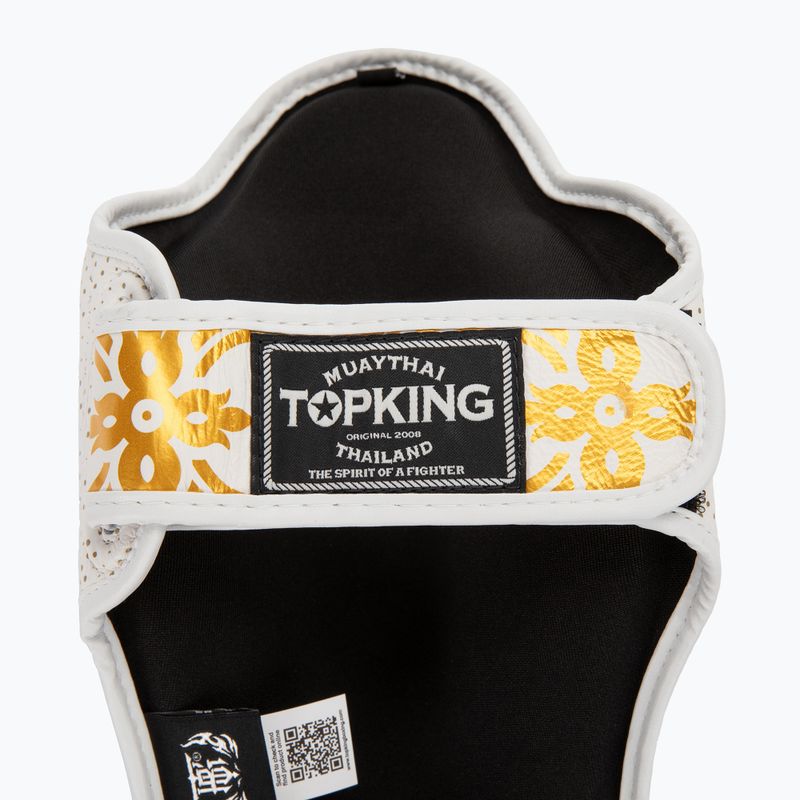 Protezioni per tibia e piede di colore bianco Top King Kanok 6