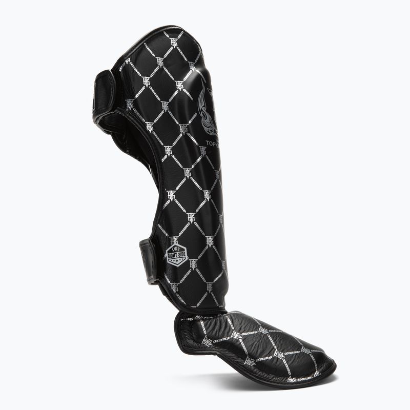 Protezioni per tibie e piedi Top King Chain nero/argento 2