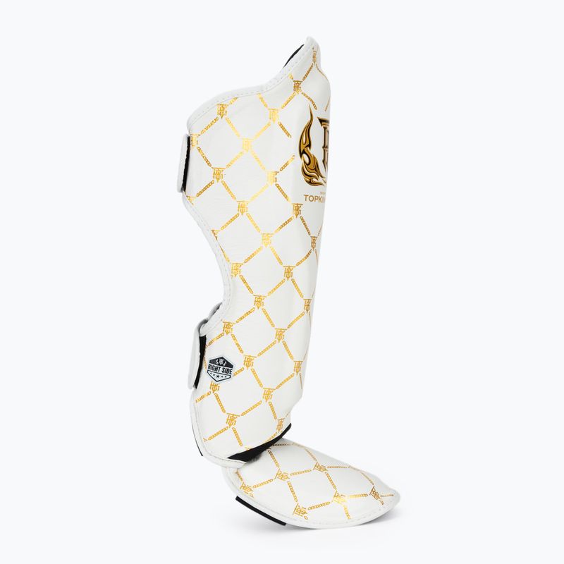 Protezioni per tibia e piede Top King Chain bianco/oro 2