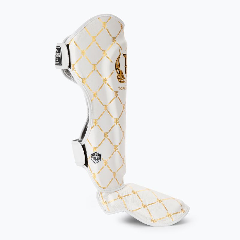 Protezioni per tibia e piede Top King Chain bianco/oro 2
