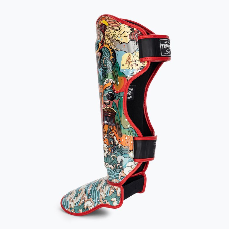 Top King Culture Protezioni per tibia e piede in pelle nera TKSGCT-CN 3