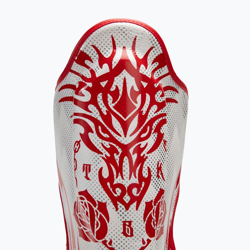 Protezioni per tibia e piede bianche Top King Dragon 3