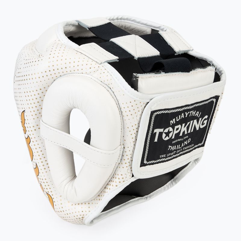 Top King Kanok casco da boxe bianco 3