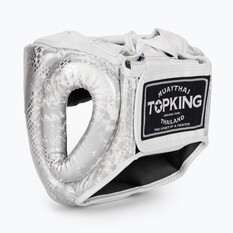 Casco da boxe Top King Super Star bianco/argento 3