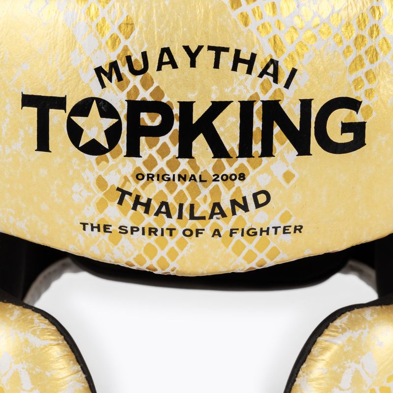 Casco da pugilato Top King Super Star bianco/oro 4