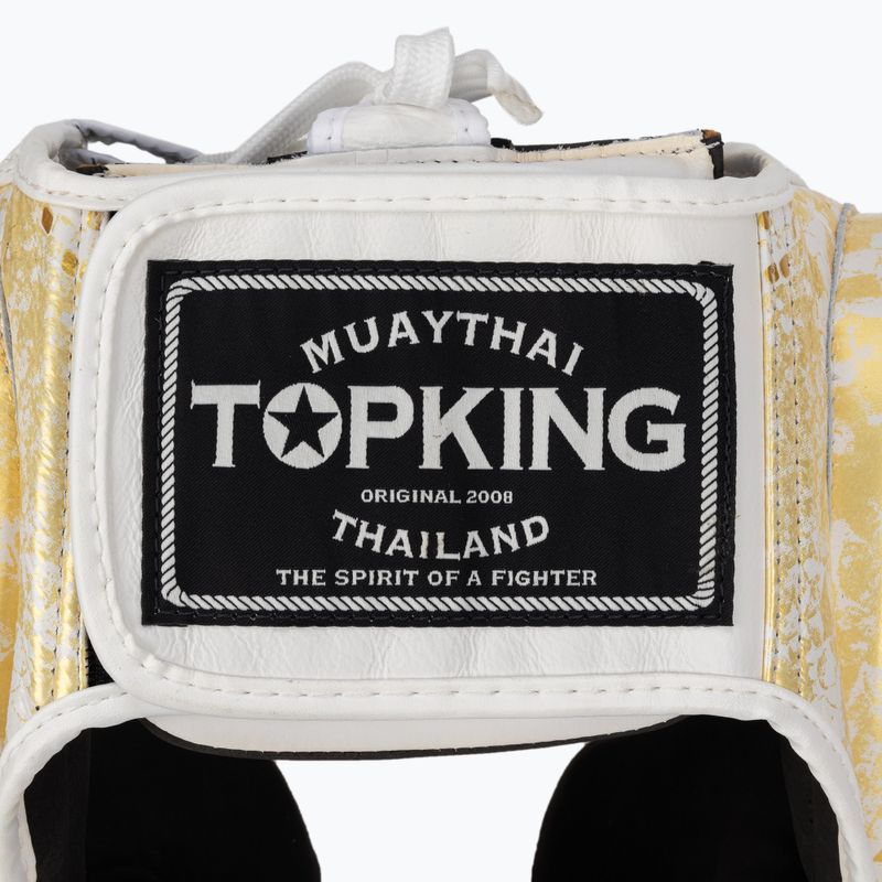 Casco da pugilato Top King Super Star bianco/oro 5