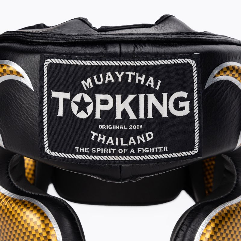 Casco da boxe Top King Empower nero/oro 4