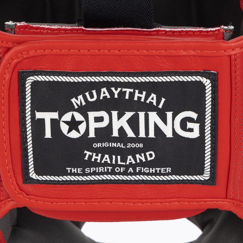 Casco da boxe Top King a copertura totale rosso 4