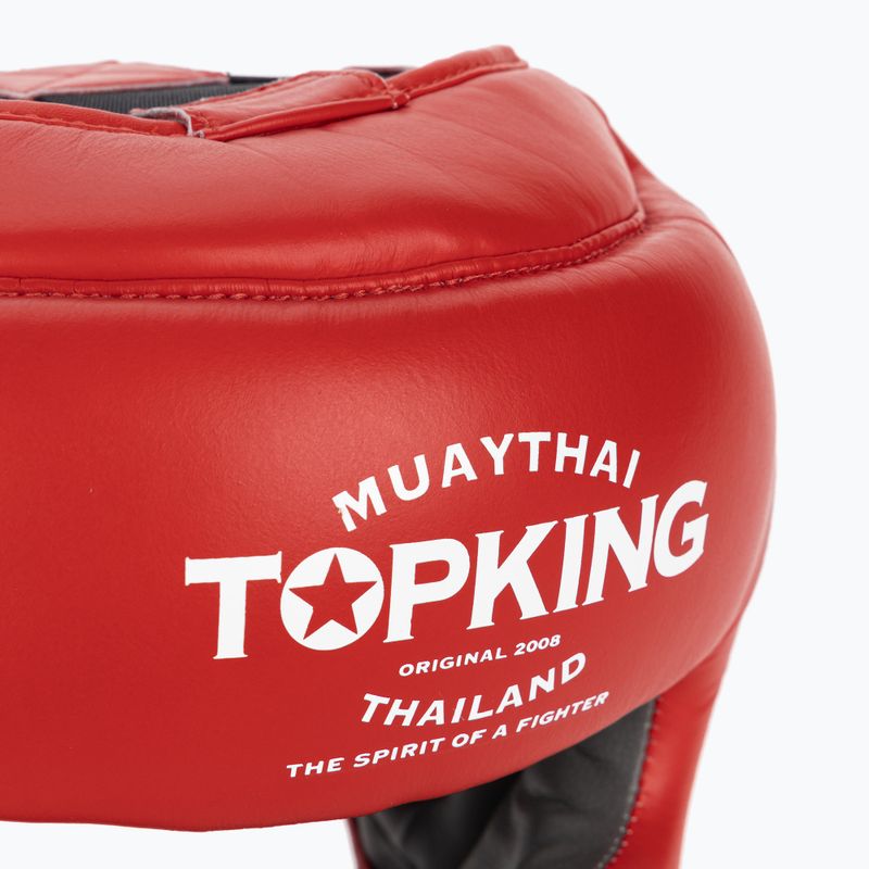 Casco da boxe Top King a copertura totale rosso 5