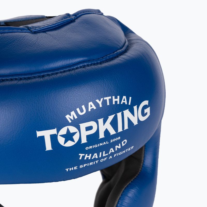 Casco da boxe Top King a copertura totale blu 4