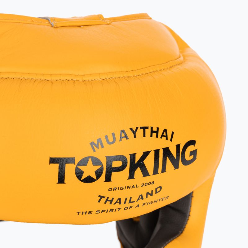 Casco da boxe Top King a copertura totale giallo 5