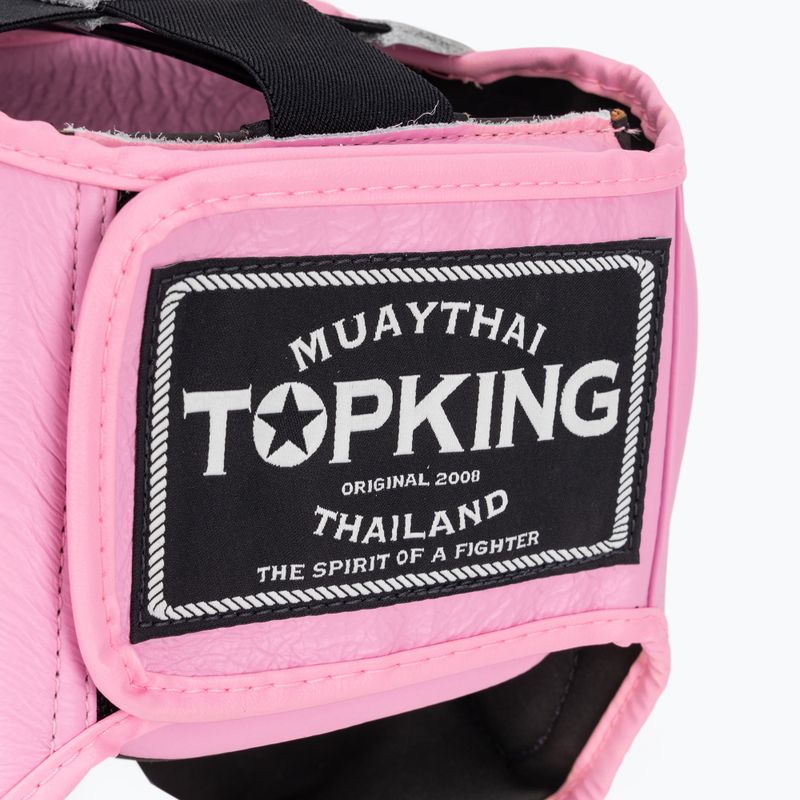 Top King Casco da boxe rosa a copertura totale 5