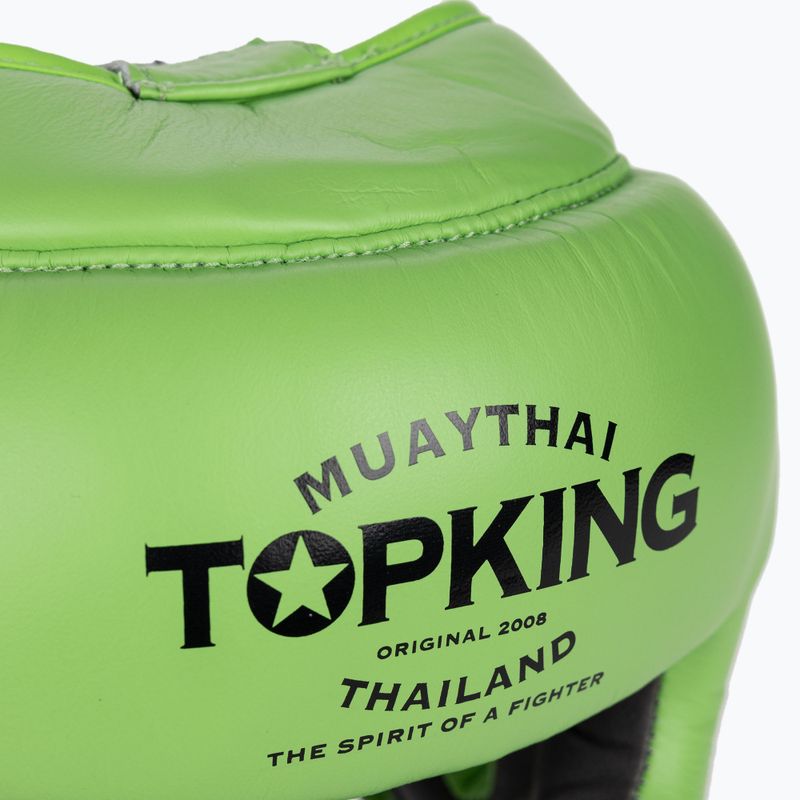 Casco da boxe Top King a copertura totale verde 4