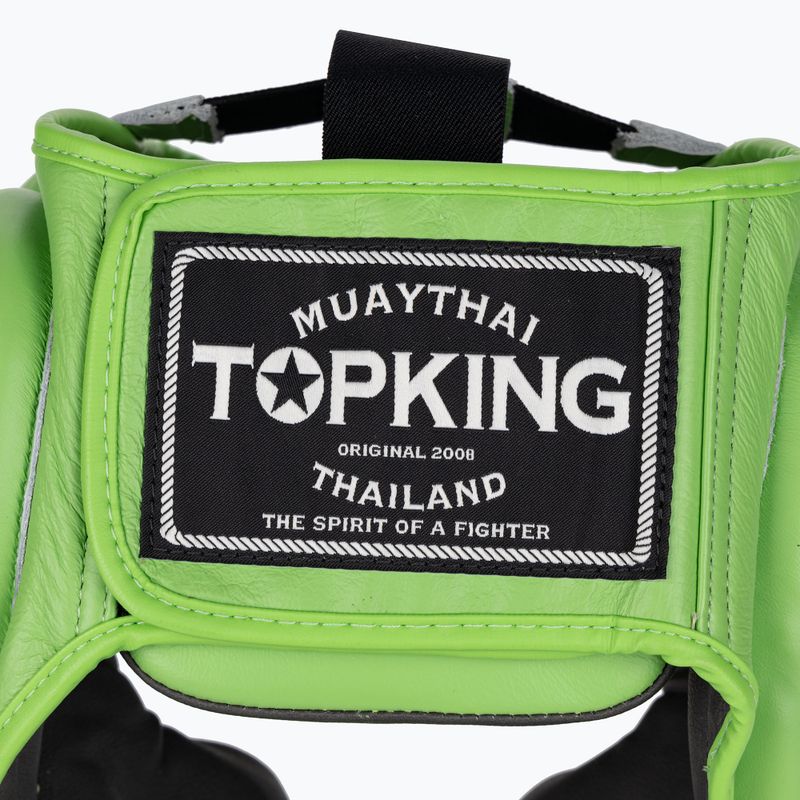 Casco da boxe Top King a copertura totale verde 5
