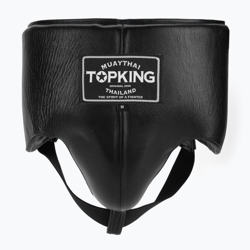 Top King Protezione pancia in vera pelle nera
