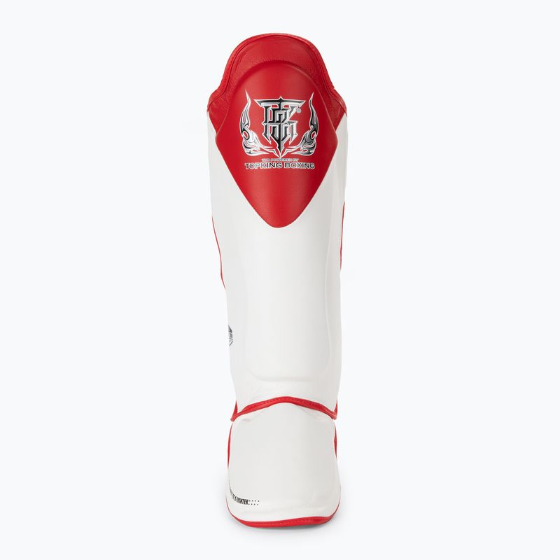 Top King Shin Guards protezioni per tibia e piede Blend bianco/rosso 3