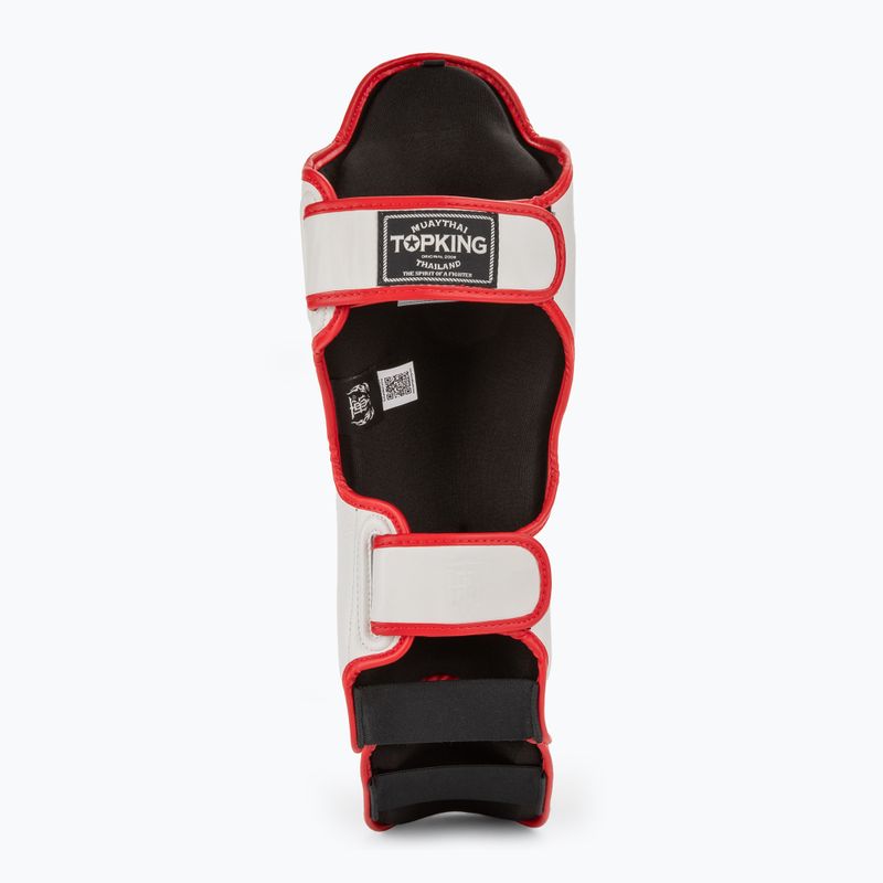 Top King Shin Guards protezioni per tibia e piede Blend bianco/rosso 4