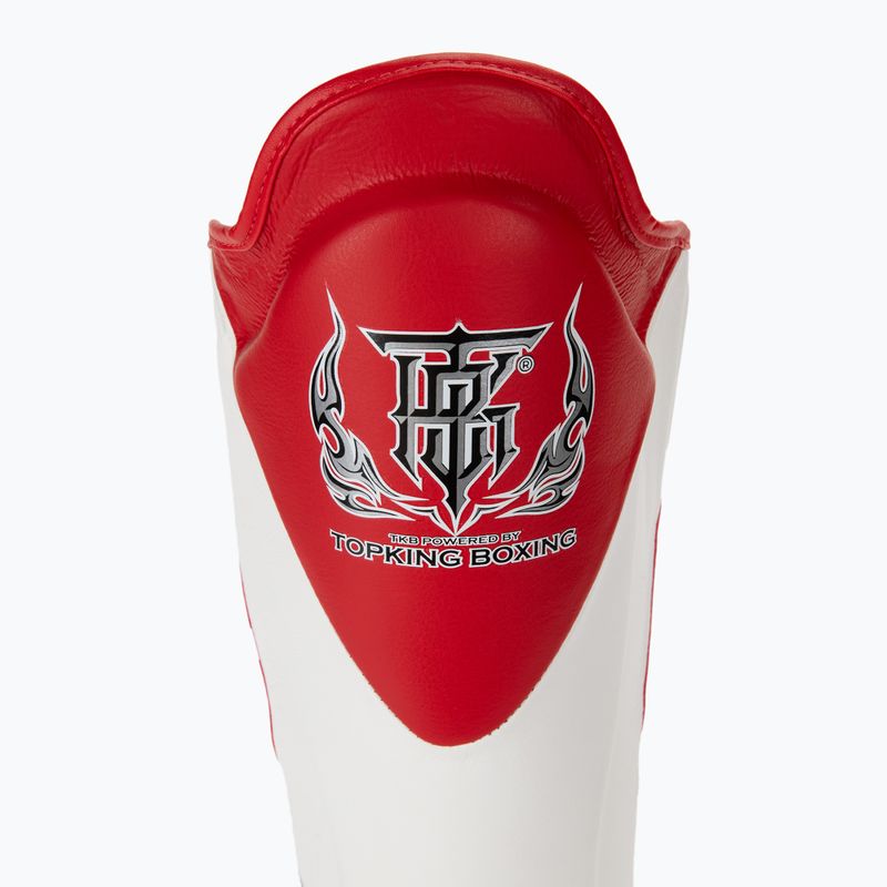 Top King Shin Guards protezioni per tibia e piede Blend bianco/rosso 5