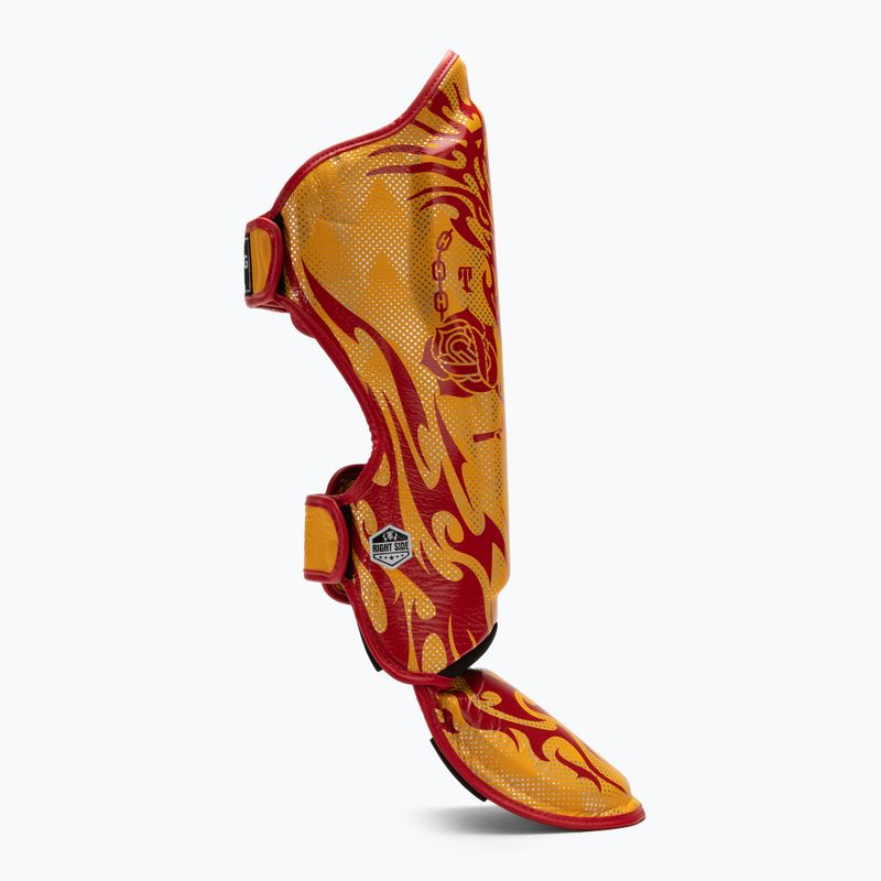 Protezioni per tibia e piede gialle Top King Dragon 2