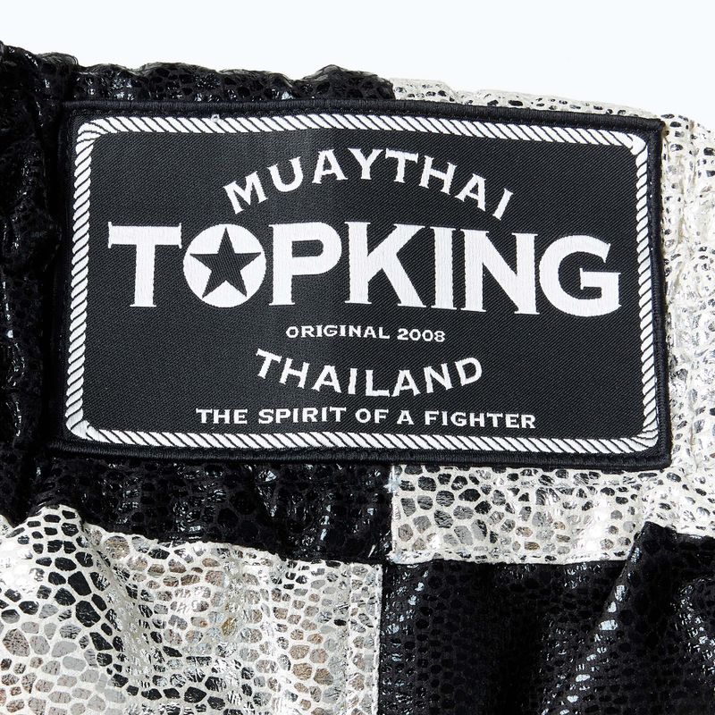 Pantaloncini da allenamento Top King Kickboxing nero/bianco 4