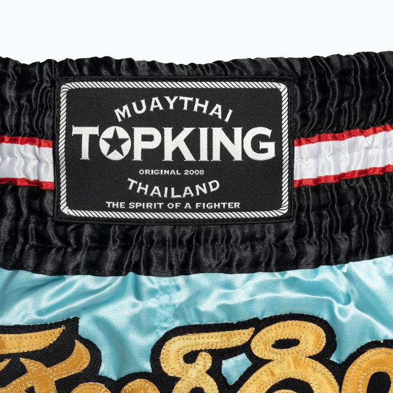 Pantaloncini da allenamento Top King Kickboxing blu chiaro 3