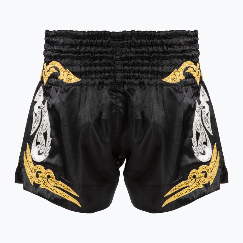 Pantaloncini da allenamento Top King Thai Boxe nero/oro 2