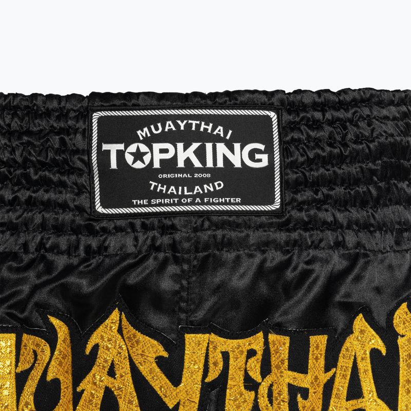 Pantaloncini da allenamento Top King Kickboxing nero/oro 3
