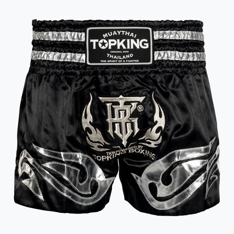 Pantaloncini da allenamento Top King Kickboxing nero/argento