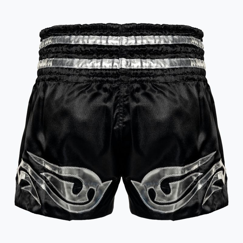 Pantaloncini da allenamento Top King Kickboxing nero/argento 2