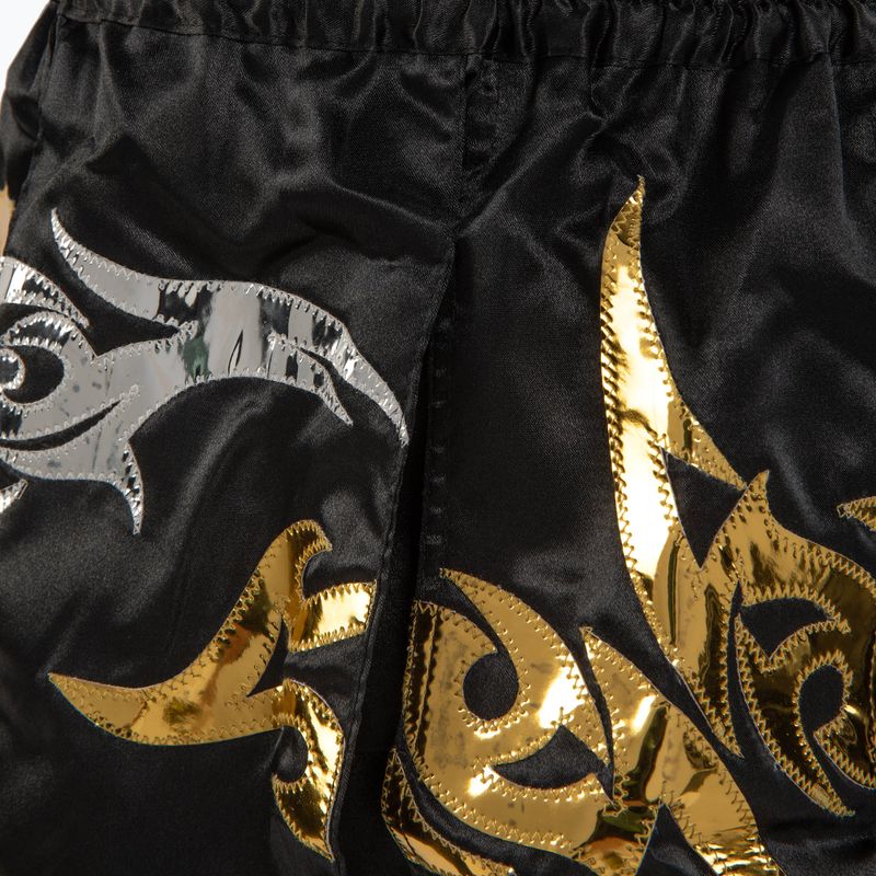 Pantaloncini da allenamento Top King Thai Boxe nero/bianco/oro 4