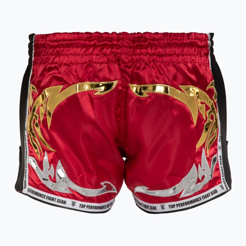 Pantaloncini da allenamento Top King Retro Muaythai marrone/oro 2