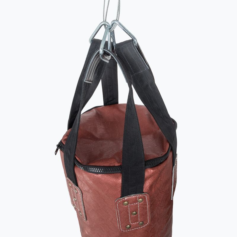 Fairtex 6FT Muaythai Banana Bag Collezione "Python Print" sacco da boxe - rosso non riempito 2