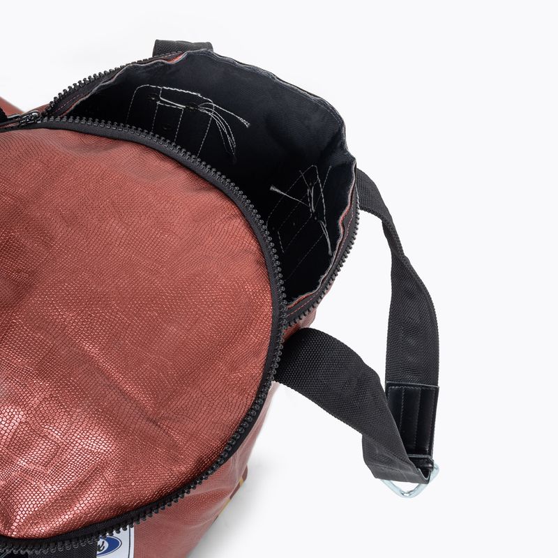 Fairtex 6FT Muaythai Banana Bag Collezione "Python Print" sacco da boxe - rosso non riempito 4