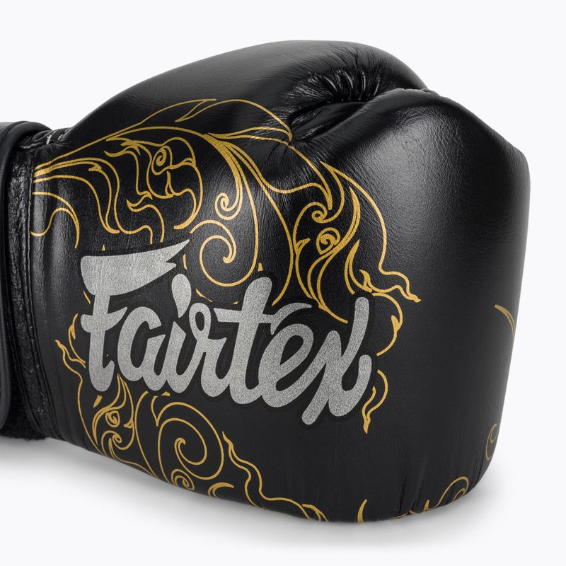 Guanti da boxe Fairtex Glory Kickboxing Competition Training nero/oro 5
