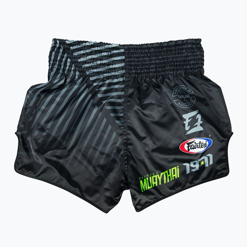 Pantaloncini da allenamento Fairtex Muay Thai BS1924 'Racer' nero 2