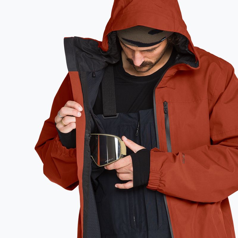 Giacca da snowboard uomo Volcom L Gore-Tex Jacket burnt orange 5