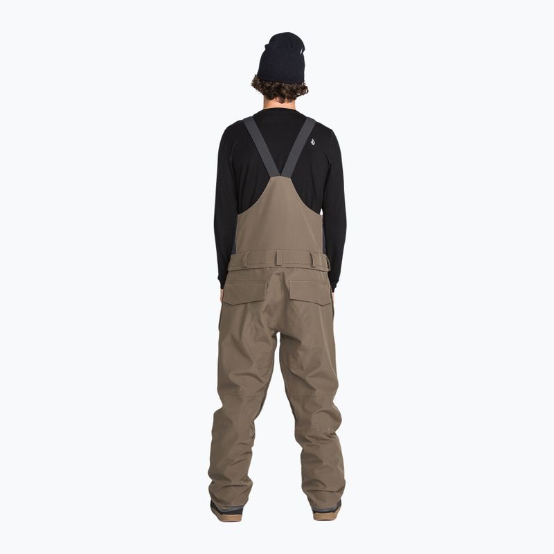 Pantaloni da snowboard da uomo Volcom Roan Bib Overall teak 2