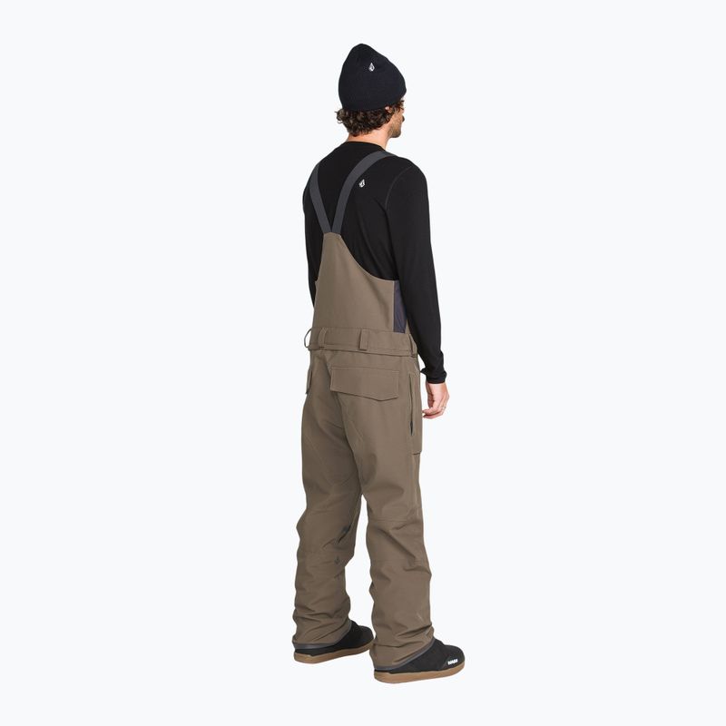 Pantaloni da snowboard da uomo Volcom Roan Bib Overall teak 3